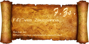 Füves Zsuzsanna névjegykártya