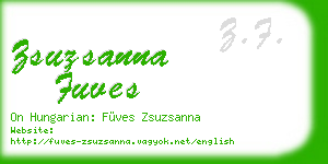 zsuzsanna fuves business card