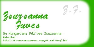 zsuzsanna fuves business card